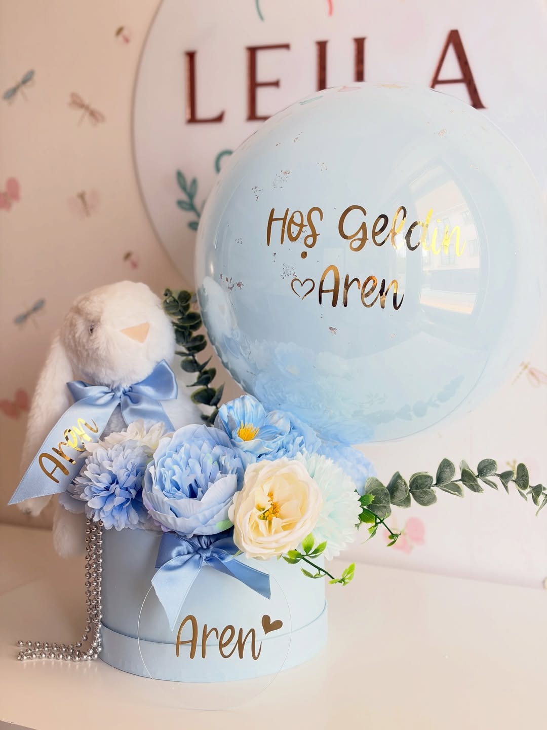 LITTLE COLLECTION/ÇİÇEK&BALON&PELUŞ TASARIM - BEBE MAVİSİ